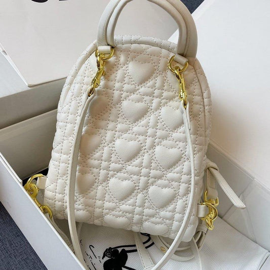 SMALL BACKPACK WHITE CANNAGE LAMBSKIN Amelia