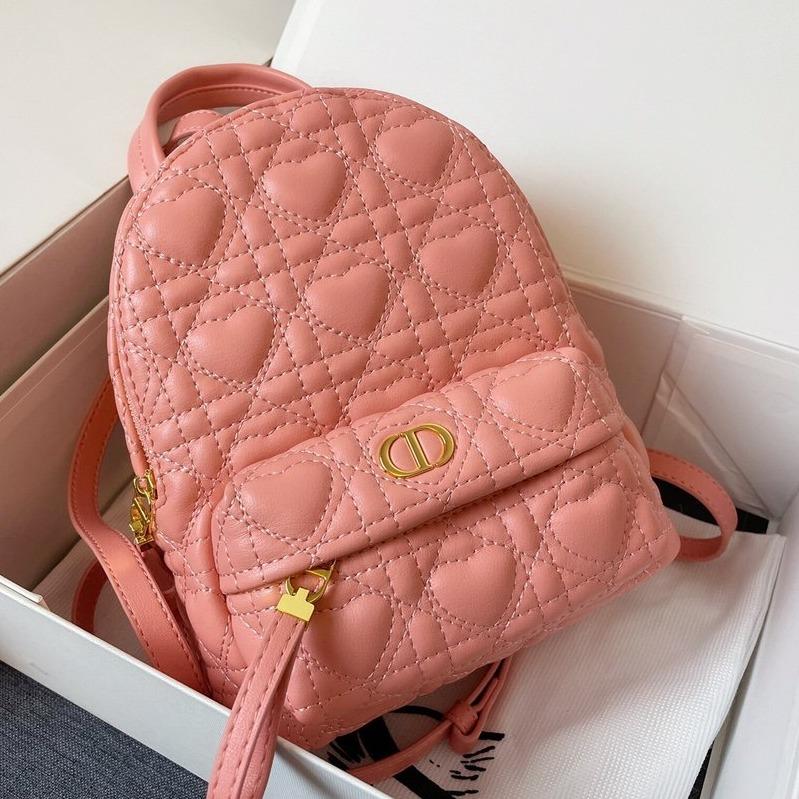 SMALL BACKPACK PINK CANNAGE LAMBSKIN Amelia