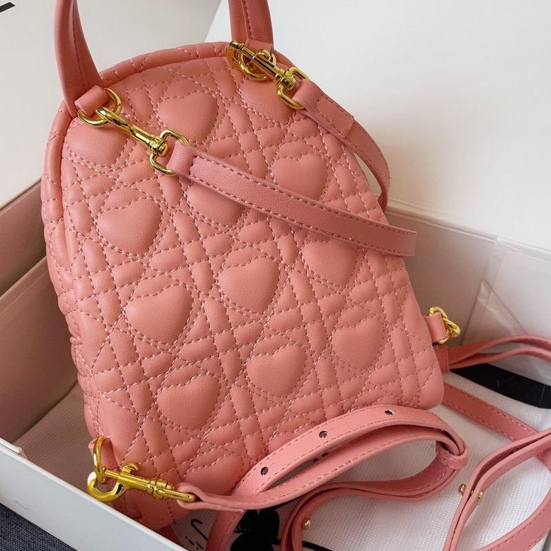 SMALL BACKPACK PINK CANNAGE LAMBSKIN Amelia