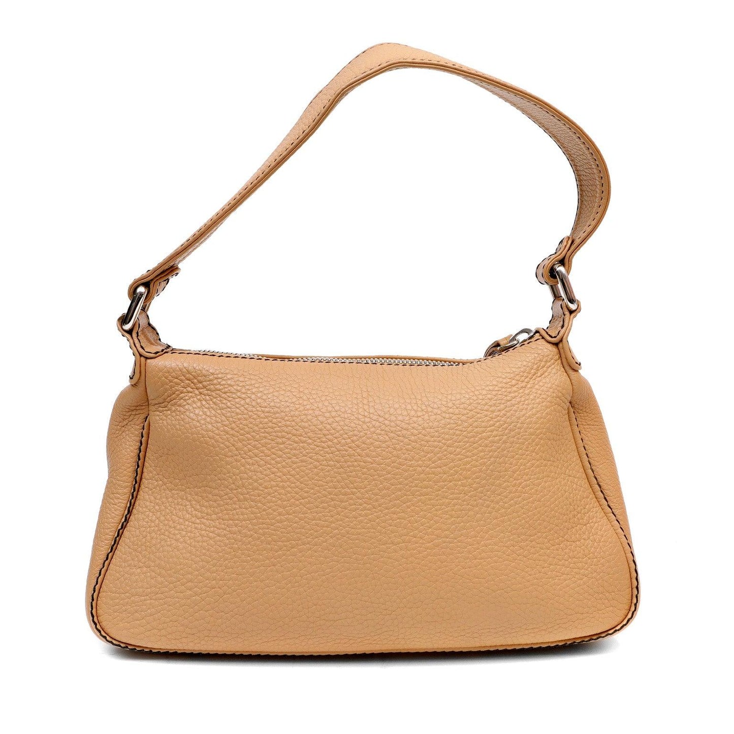 Chanel Beige Pebbled Leather LAX Shoulder Bag