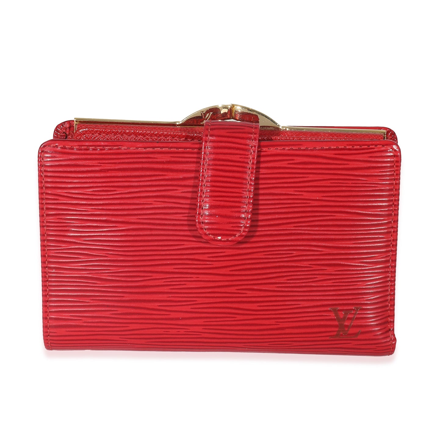 Louis Vuitton Louis Vuitton Castillan Red Epi Leather French Purse