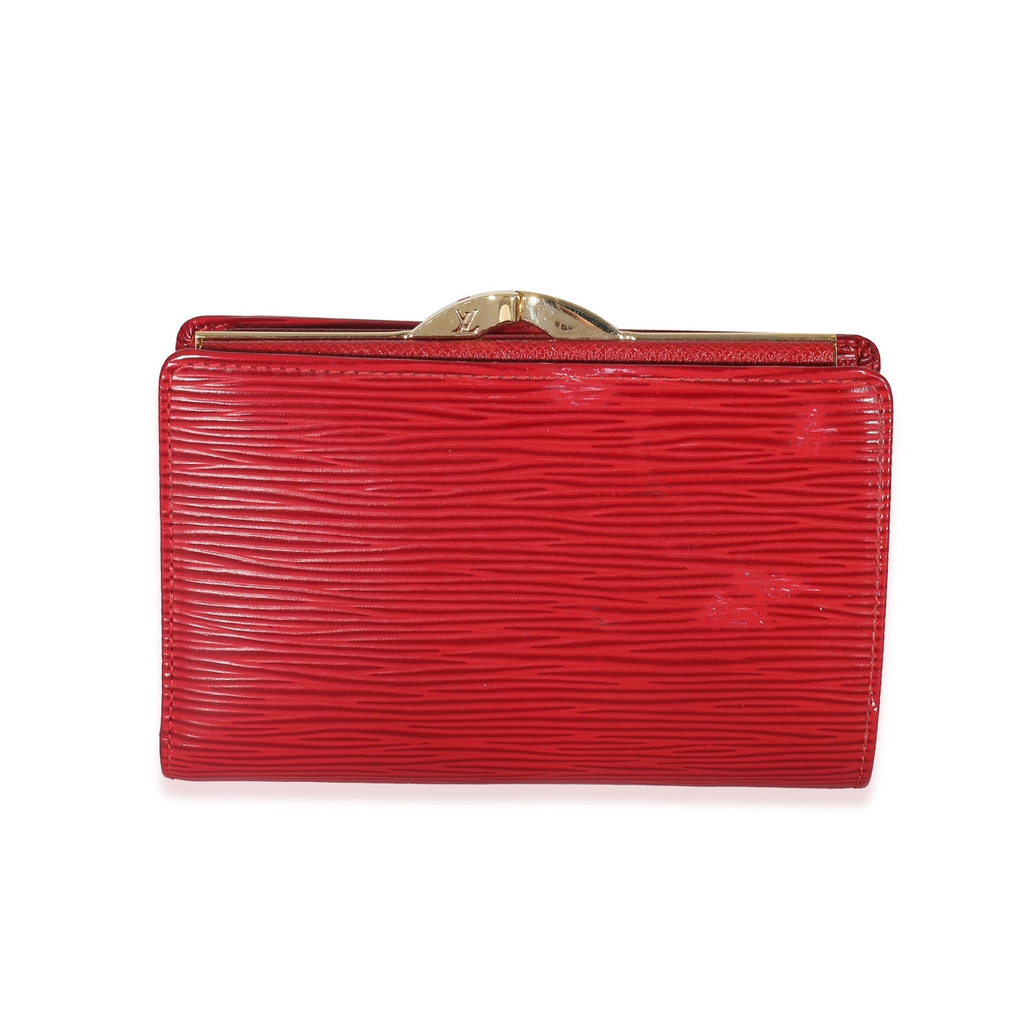 Louis Vuitton Louis Vuitton Castillan Red Epi Leather French Purse