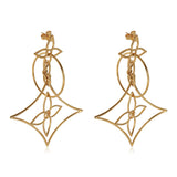 Louis Vuitton Louis Vuitton Twiggy Long Gold Plated Earrings