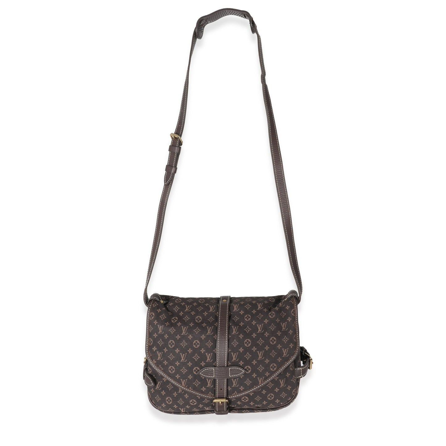 Louis Vuitton Louis Vuitton Ebene Monogram Canvas Mini Lin Saumur 26