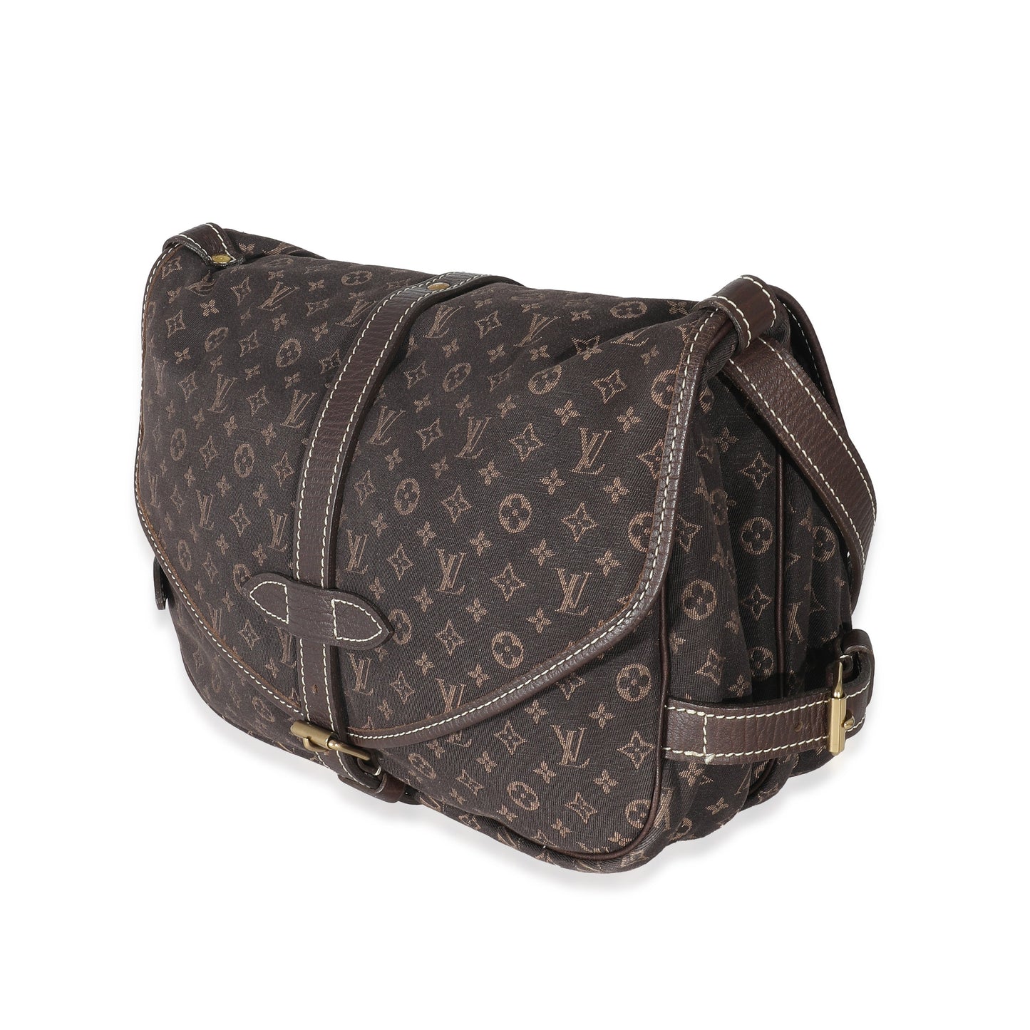 Louis Vuitton Louis Vuitton Ebene Monogram Canvas Mini Lin Saumur 26