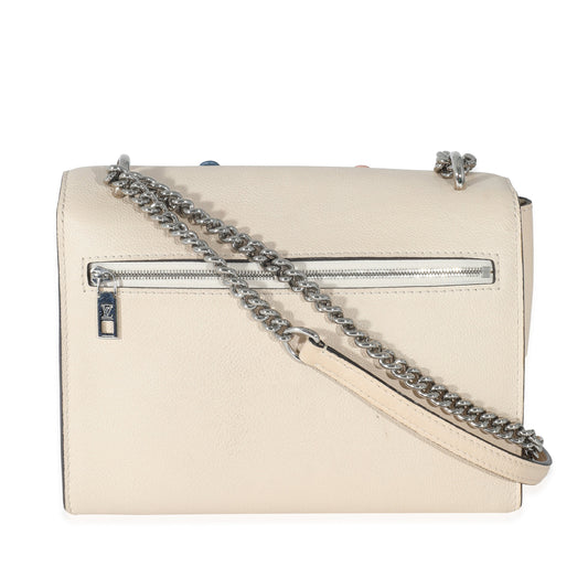 Louis Vuitton Louis Vuitton White Leather Mylockme Fleurs BB