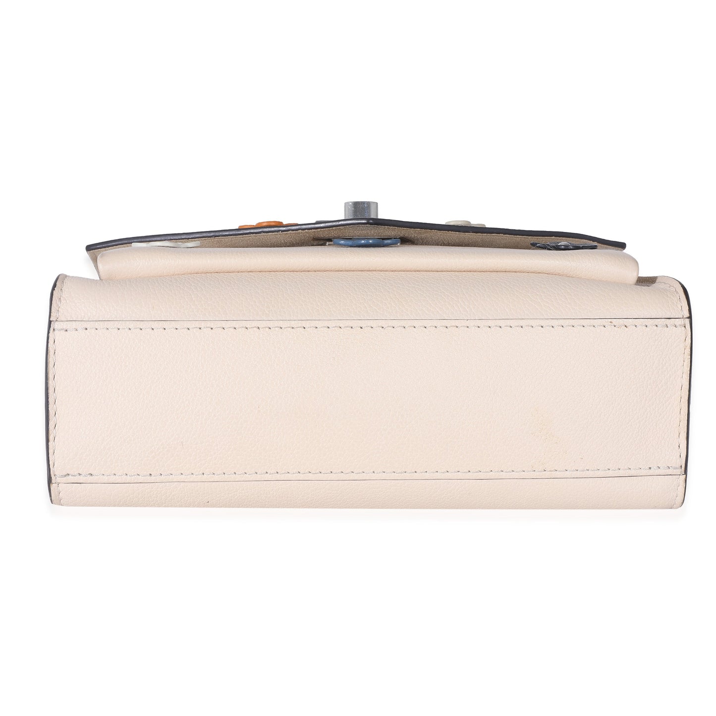 Louis Vuitton Louis Vuitton White Leather Mylockme Fleurs BB