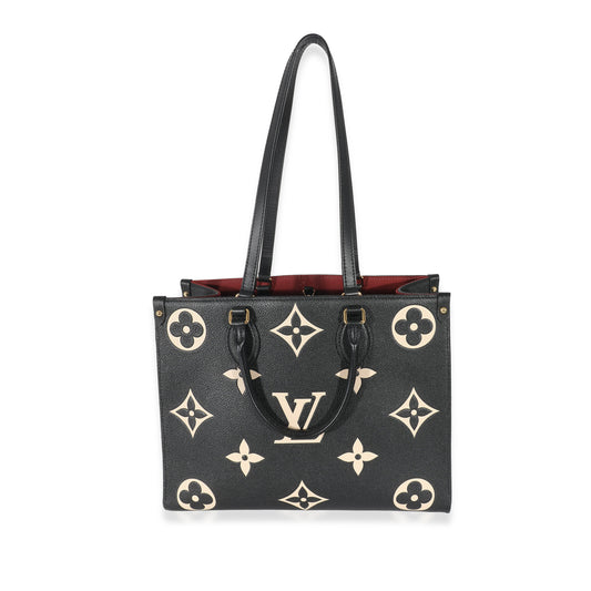 Louis Vuitton Louis Vuitton Black Beige Monogram Empreinte Onthego MM