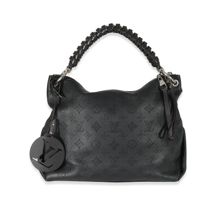 Louis Vuitton Louis Vuitton Black Monogram Mahina Beaubourg Hobo MM
