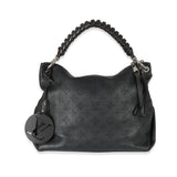 Louis Vuitton Louis Vuitton Black Monogram Mahina Beaubourg Hobo MM