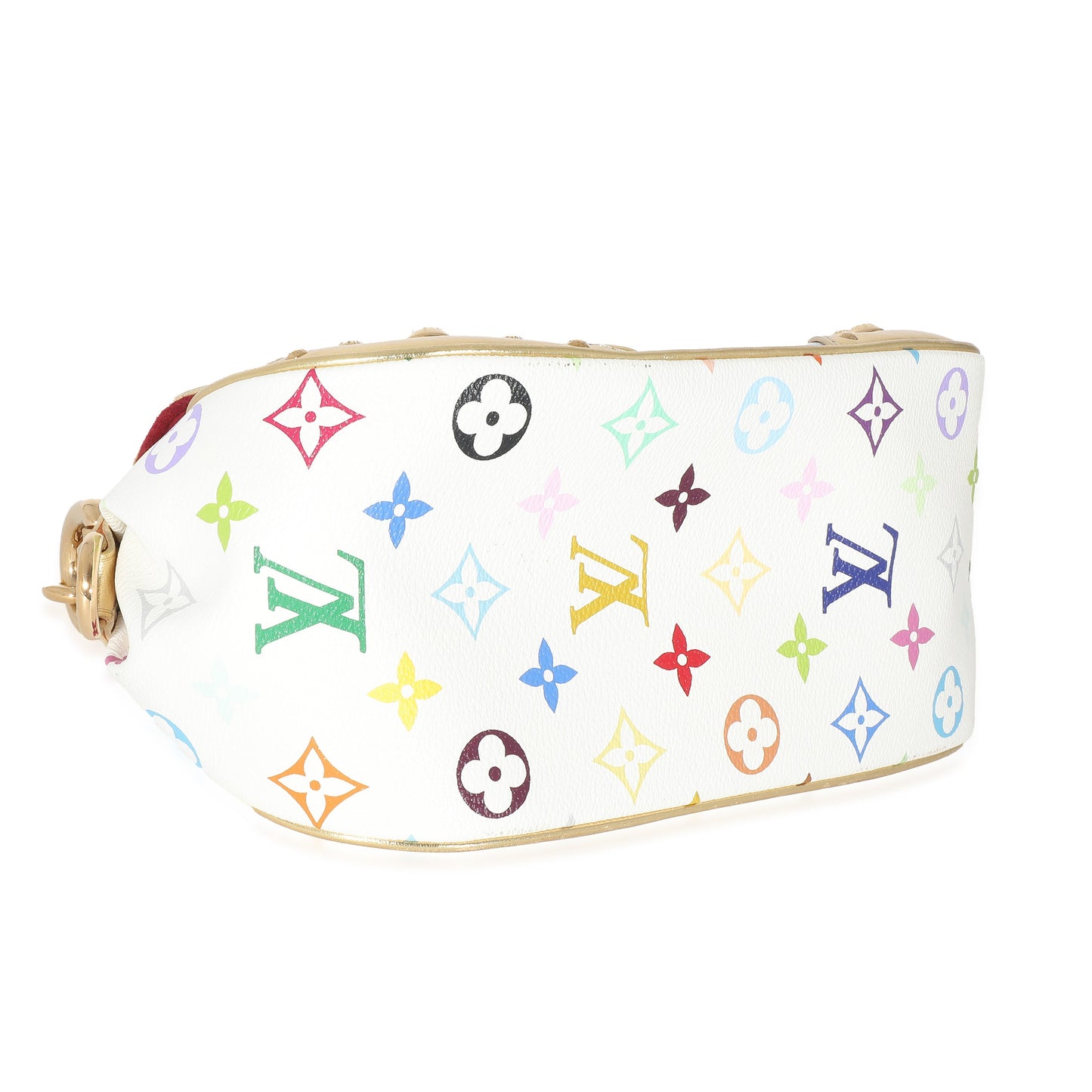 Louis Vuitton Louis Vuitton White Multicolor Monogram Canvas Gold Marilyn