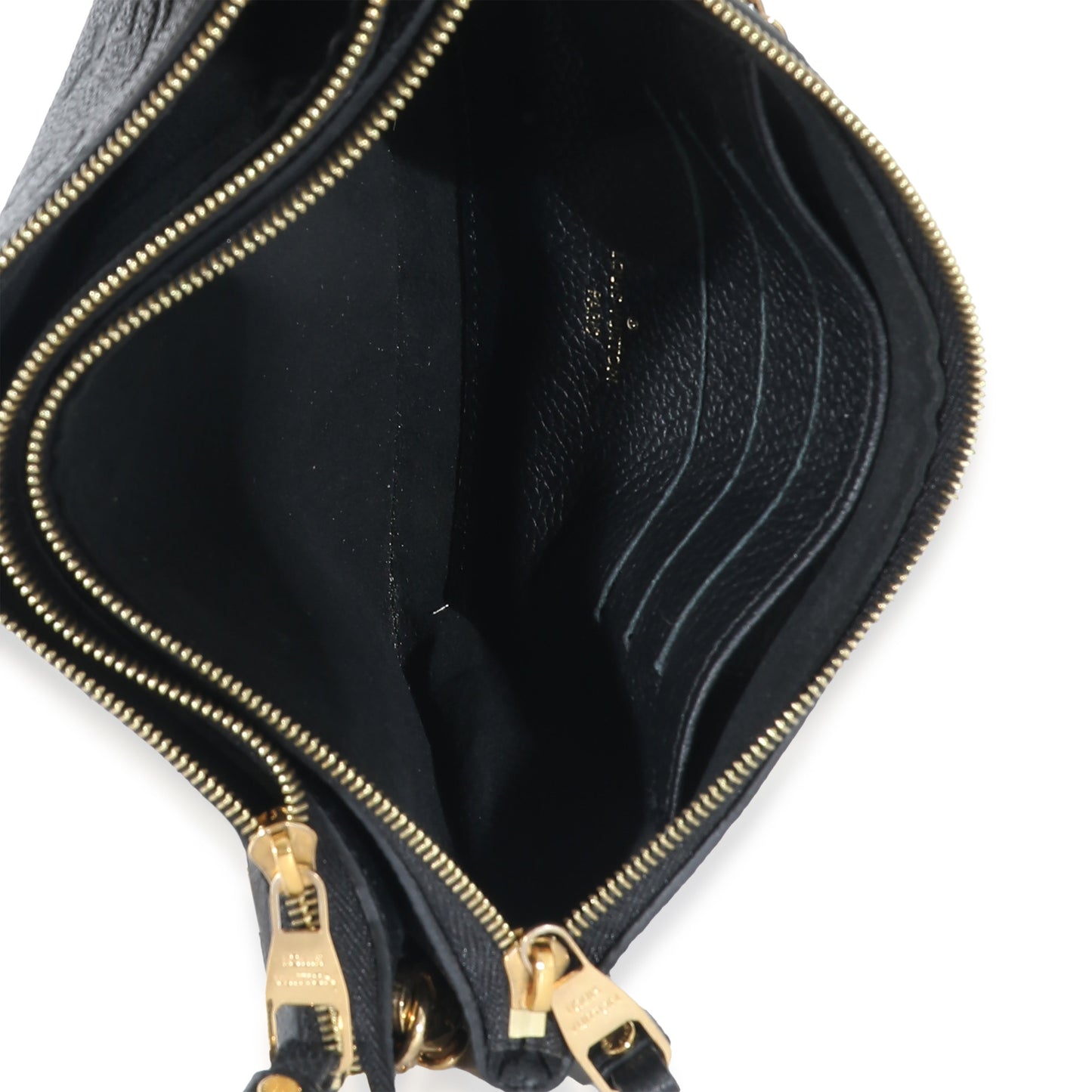 Louis Vuitton Louis Vuitton Black Empreinte Double Zip Pochette