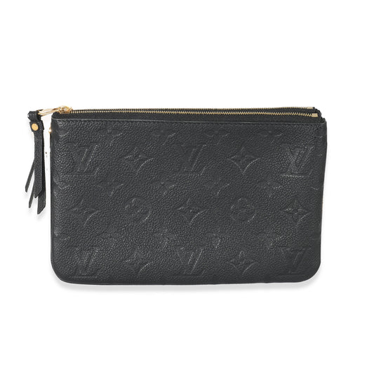 Louis Vuitton Louis Vuitton Black Empreinte Double Zip Pochette