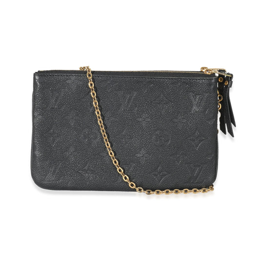 Louis Vuitton Louis Vuitton Black Empreinte Double Zip Pochette