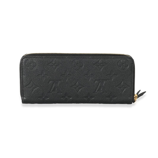 Louis Vuitton Louis Vuitton Black Monogram Empreinte Clemence Wallet