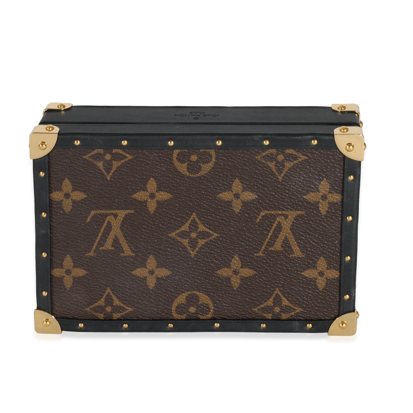 Louis Vuitton Louis Vuitton Black Leather & Monogram Canvas Jewelry Box