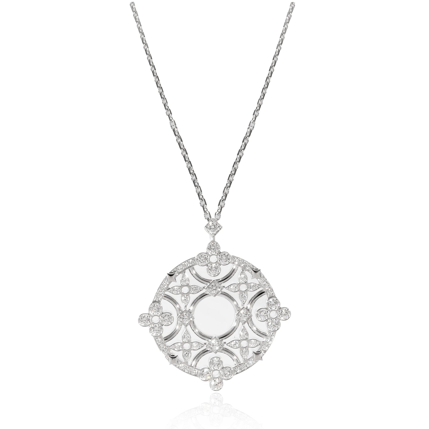 Louis Vuitton Louis Vuitton Dentelle Necklace in 18K White Gold 1.1 CTW