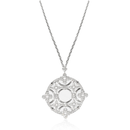 Louis Vuitton Louis Vuitton Dentelle Necklace in 18K White Gold 1.1 CTW