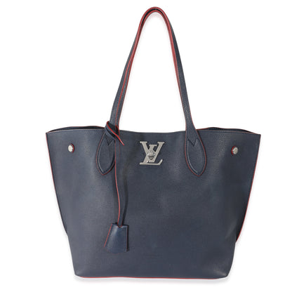 Louis Vuitton Marine Rouge Taurillon Lockme Cabas Tote