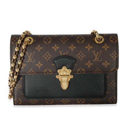 Louis Vuitton Louis Vuitton Black Taurillon Monogram Canvas Victoire Chain Bag