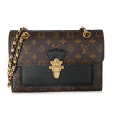 Louis Vuitton Louis Vuitton Black Taurillon Monogram Canvas Victoire Chain Bag