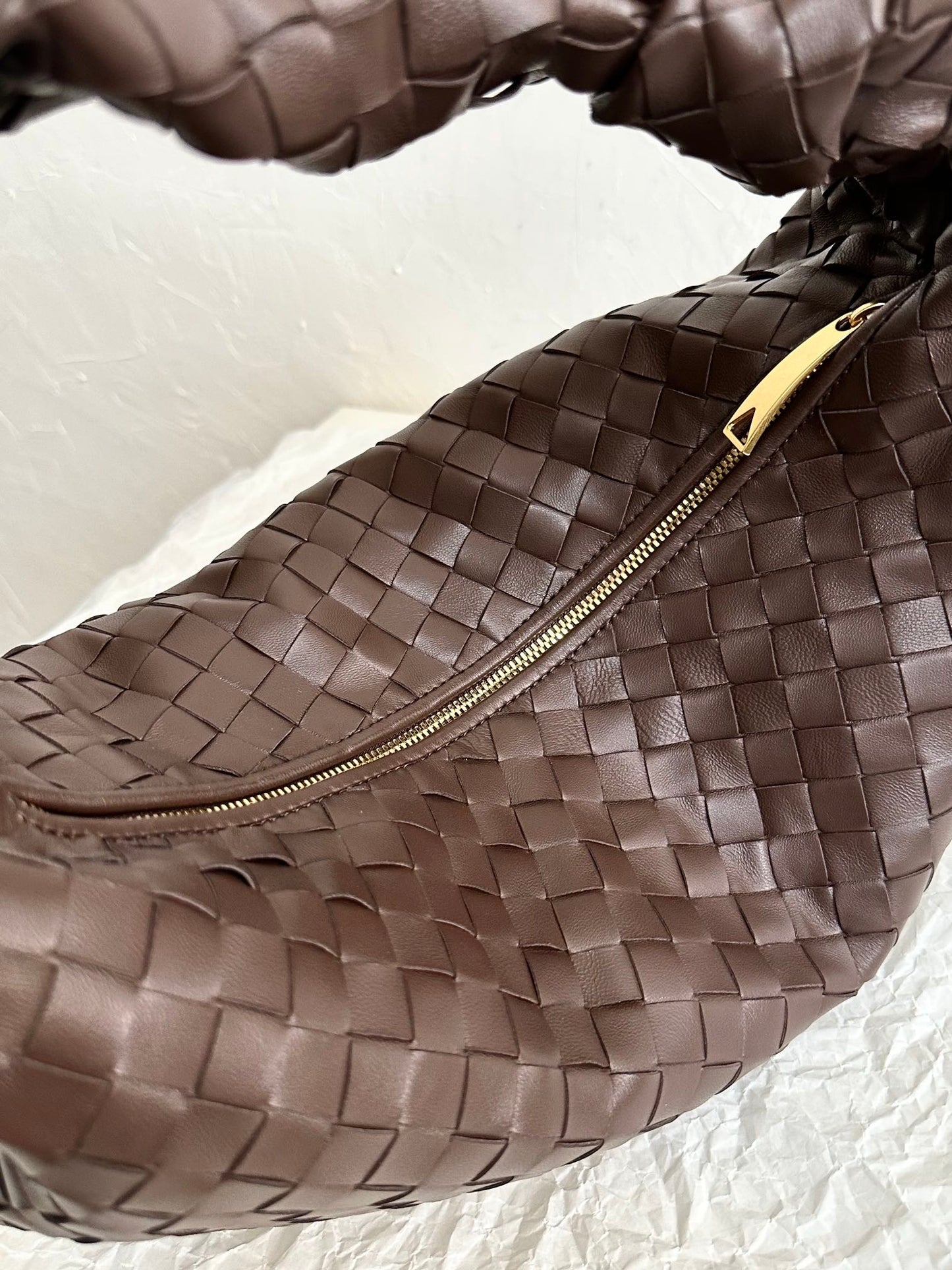 Amelia SMALL JODIE 48CM CHOCOLATE SUEDE LEATHER Amelia
