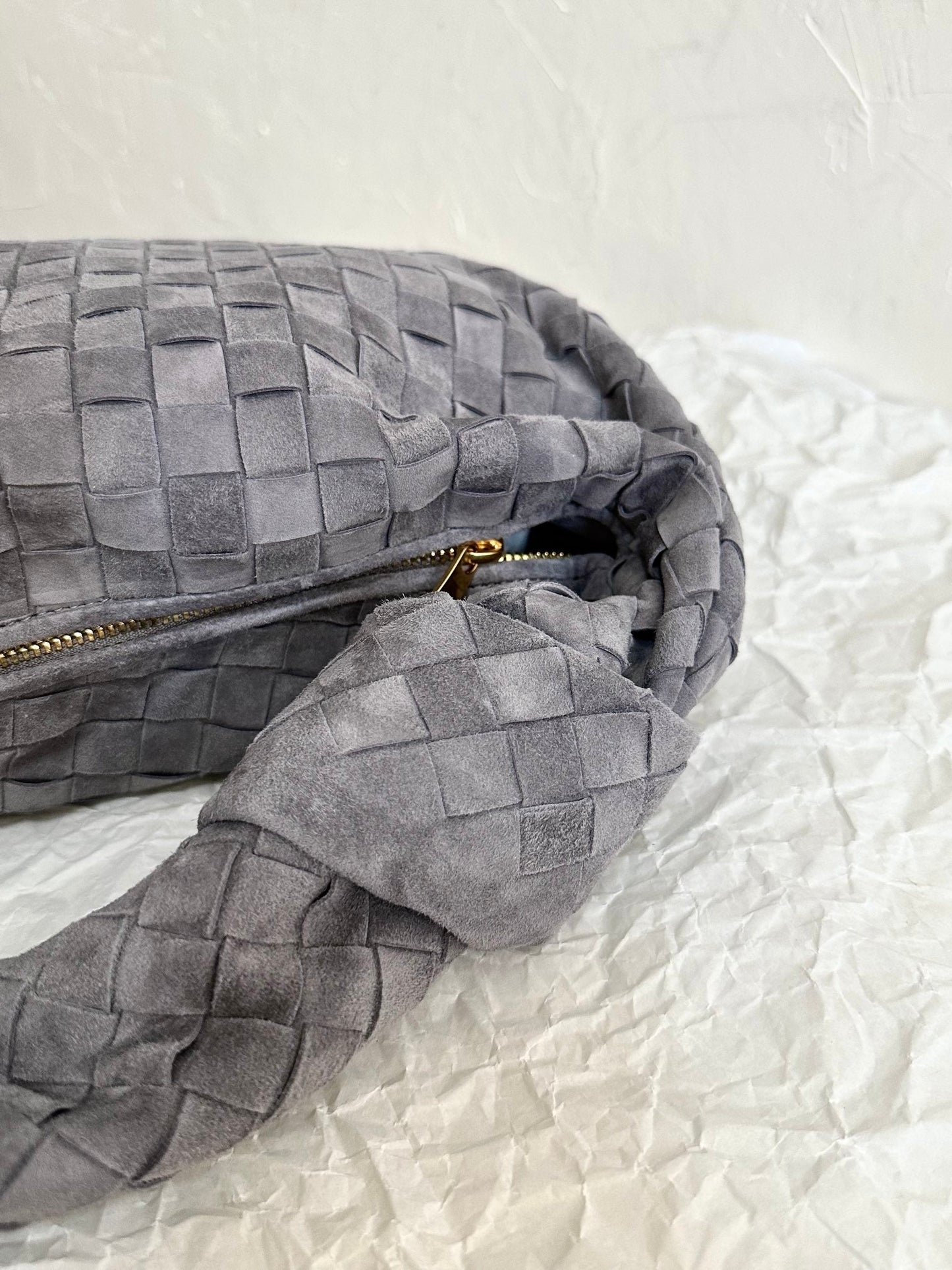 Amelia SMALL JODIE 48CM GREY SUEDE LEATHER Amelia Amelia
