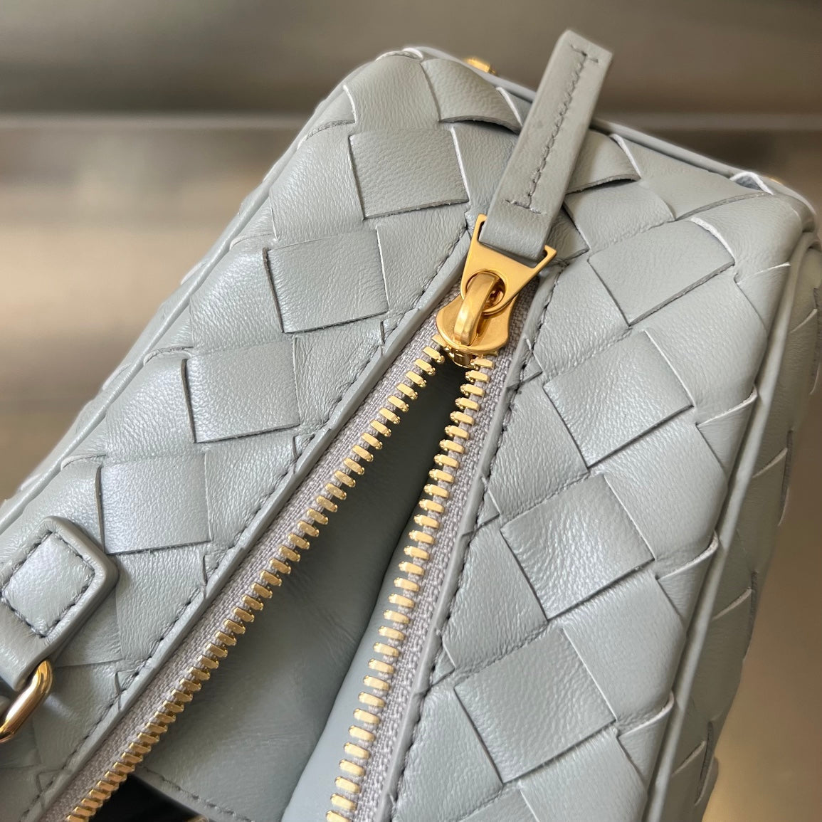 Amelia GETAWAY SMALL 23CM GREY LAMBSKIN Amelia