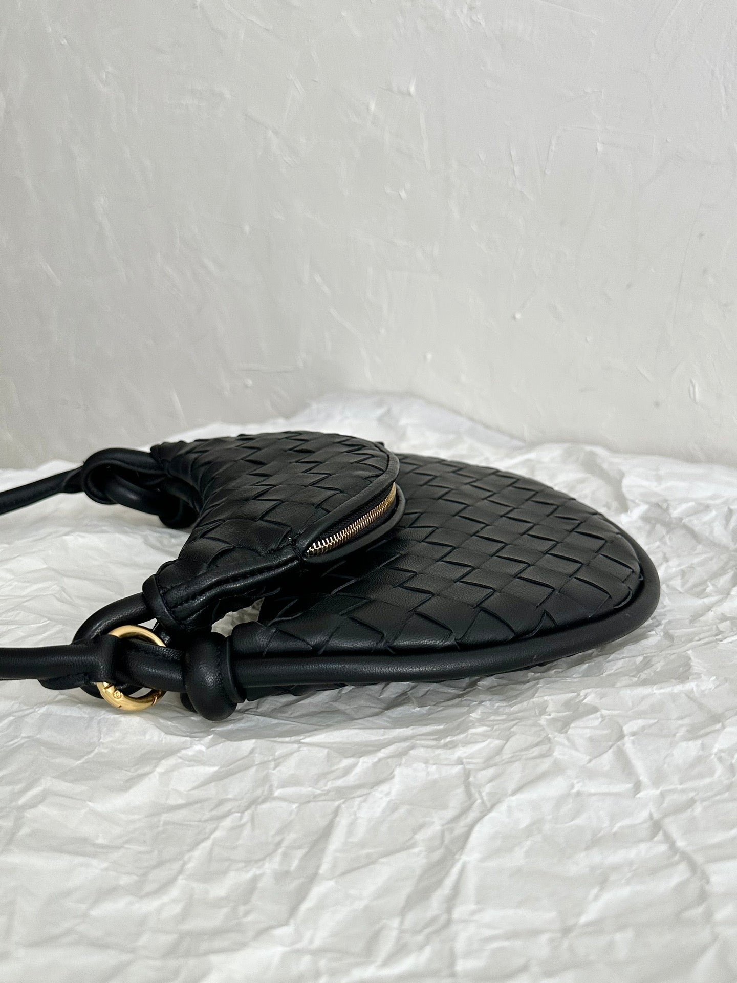 Amelia MEDIUM GEMELLI 36CM BLACK LAMBSKIN LEATHER