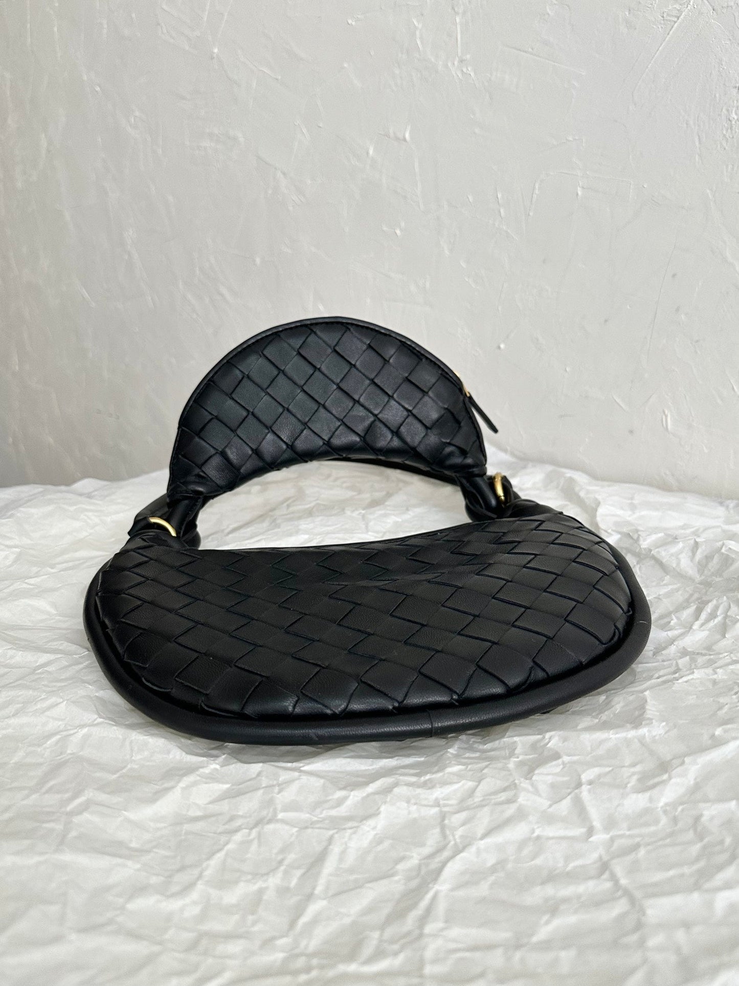 Amelia MEDIUM GEMELLI 36CM BLACK LAMBSKIN LEATHER Amelia Amelia
