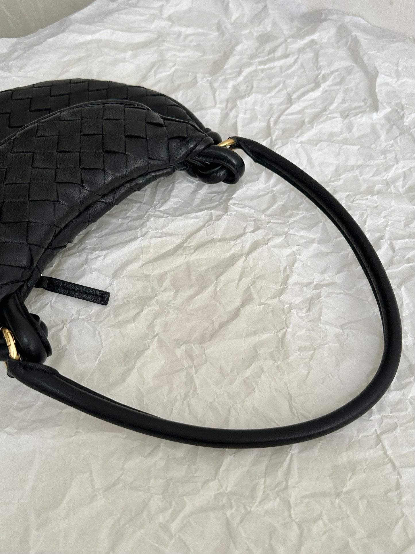 Amelia MEDIUM GEMELLI 36CM BLACK LAMBSKIN LEATHER Amelia