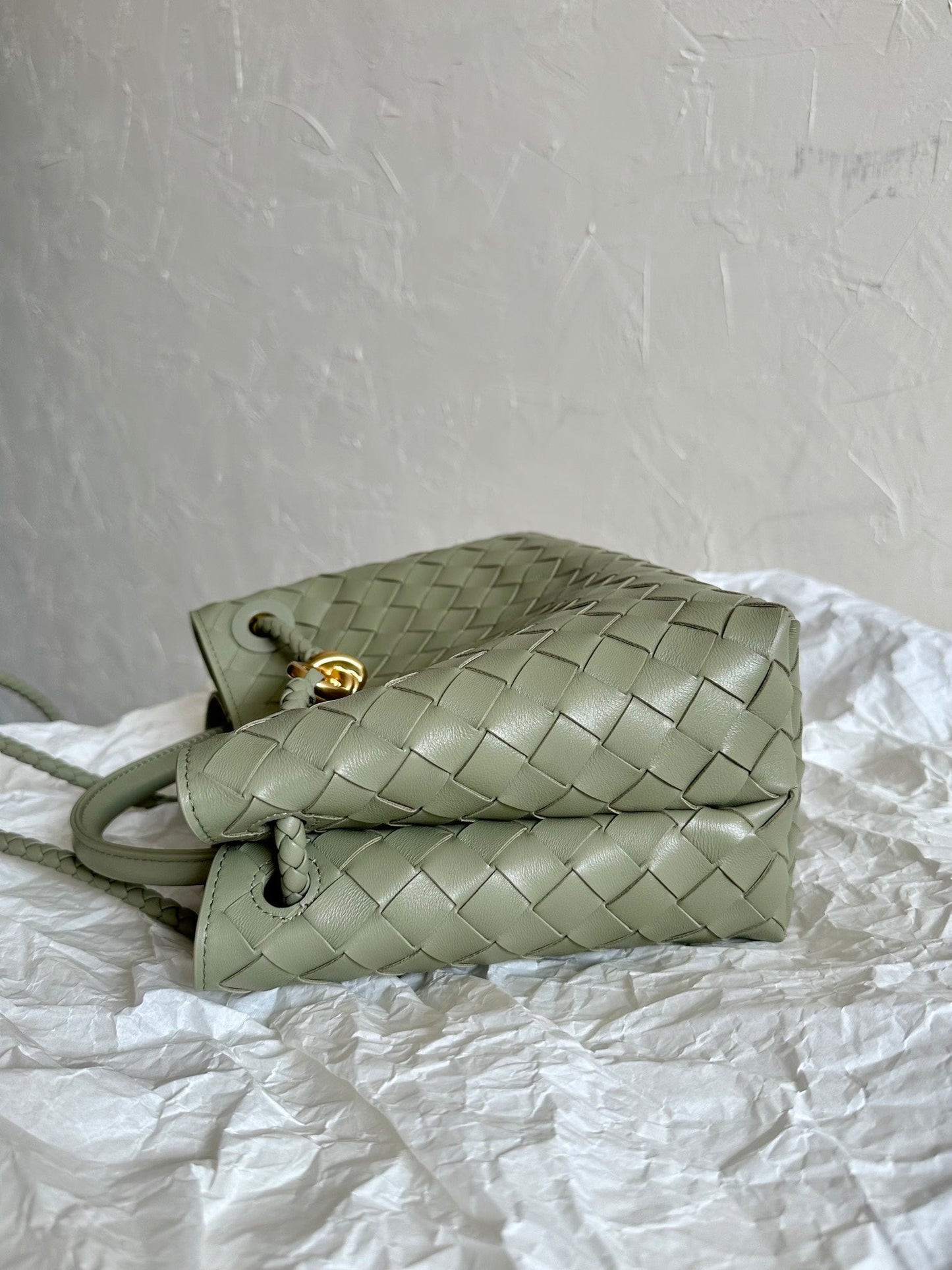 Amelia SMALL ANDIAMO 25CM LIGHT GREEN LAMBSKIN Amelia Amelia