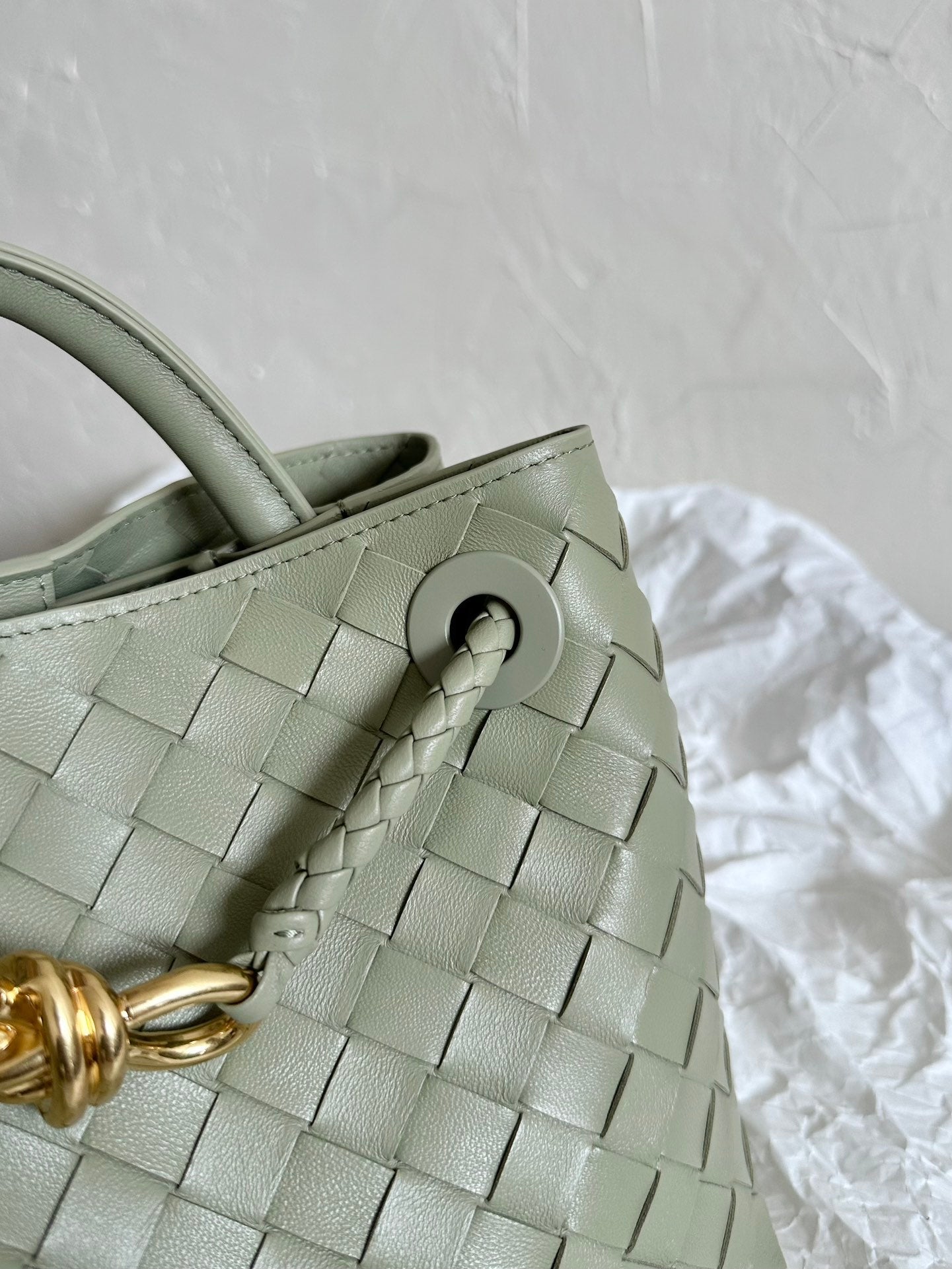 Amelia SMALL ANDIAMO 25CM LIGHT GREEN LAMBSKIN