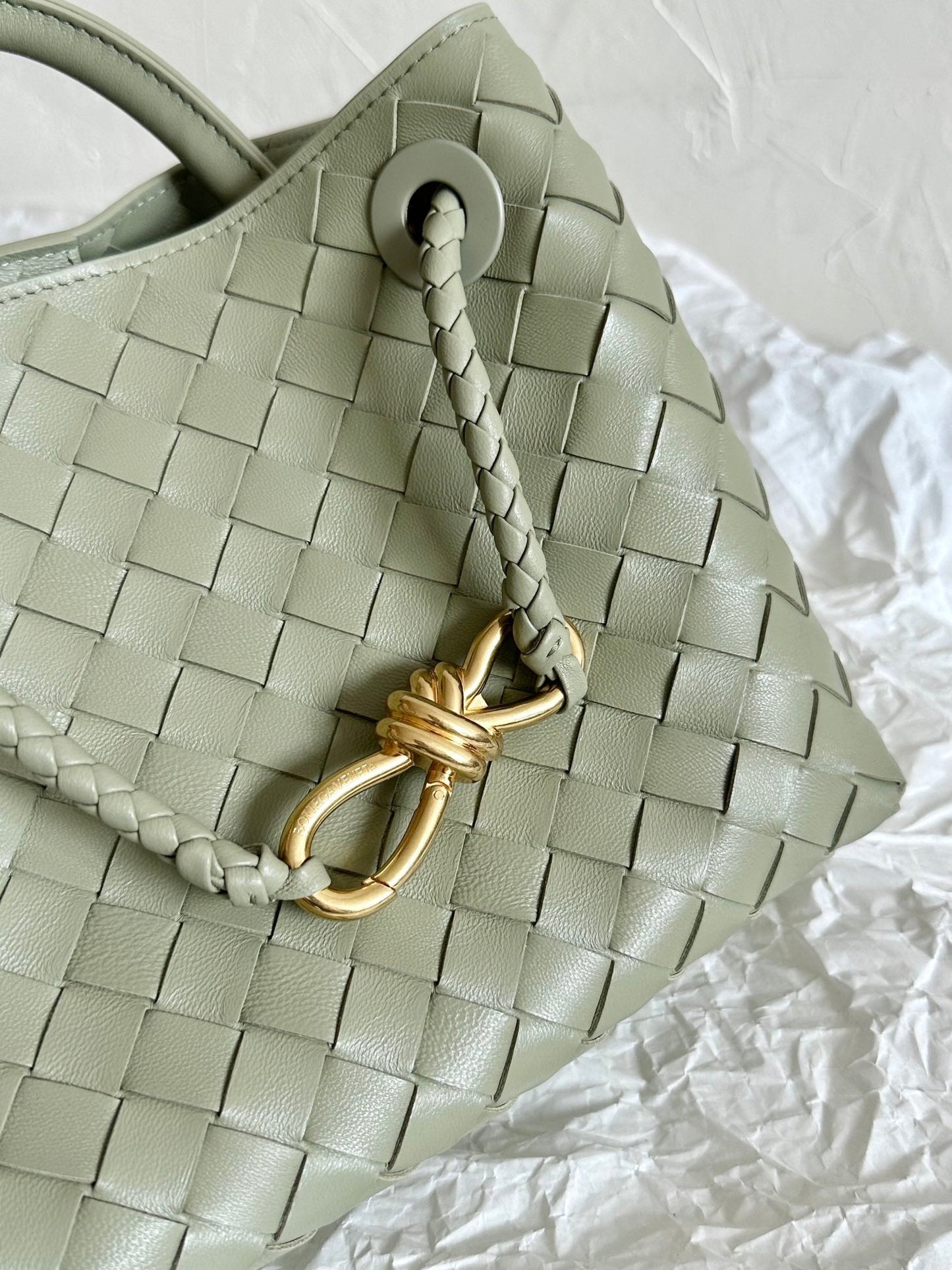 Amelia SMALL ANDIAMO 25CM LIGHT GREEN LAMBSKIN Amelia