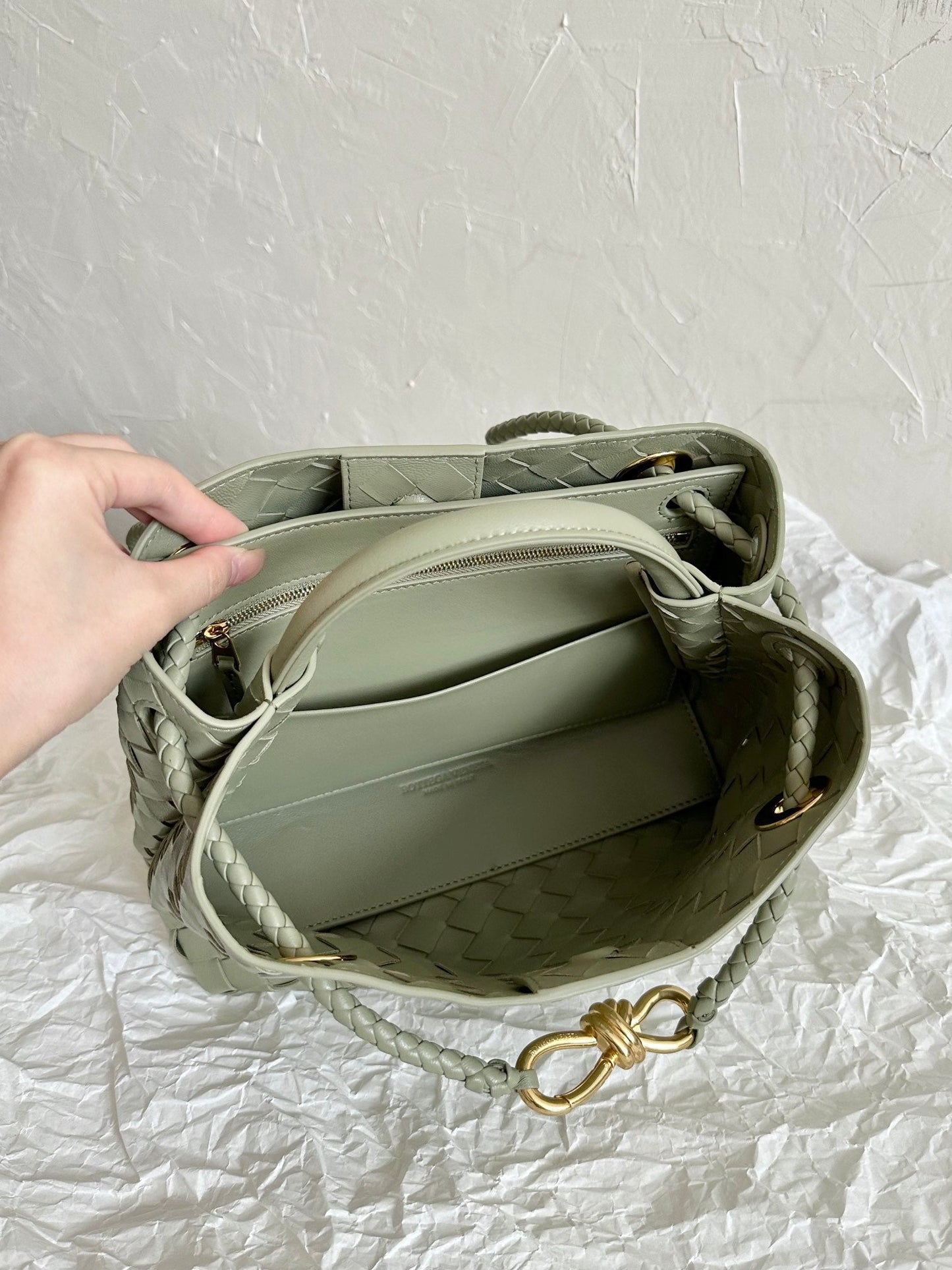 Amelia SMALL ANDIAMO 25CM LIGHT GREEN LAMBSKIN Amelia Amelia