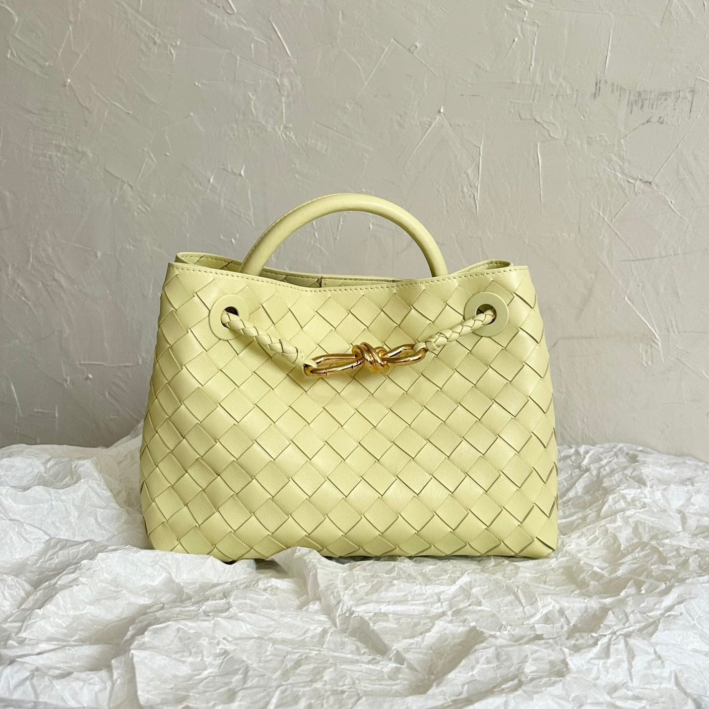 Amelia SMALL ANDIAMO 25CM LIGHT YELLOW LAMBSKIN Amelia Amelia