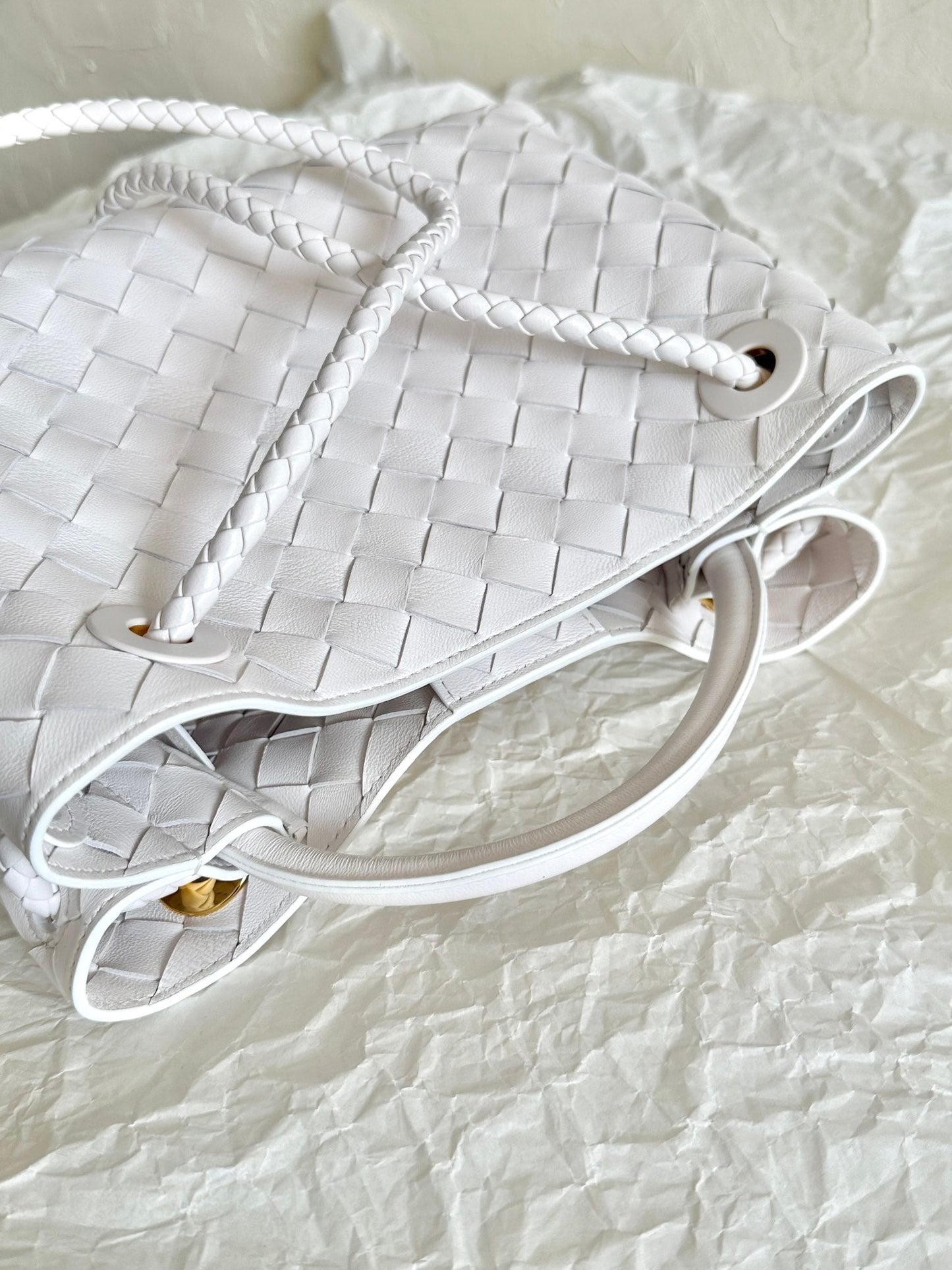 Amelia SMALL ANDIAMO 25CM WHITE LAMBSKIN Amelia Amelia