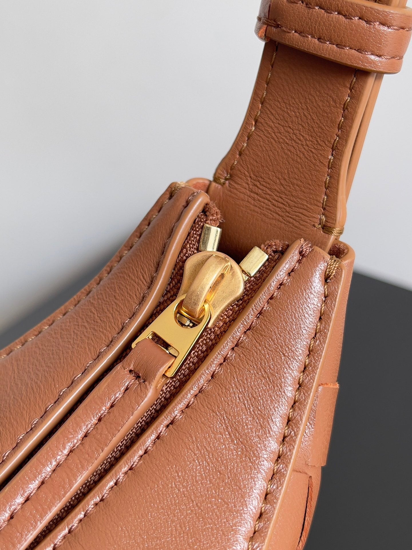Amelia SMALL DROP 32CM BROWN LAMBSKIN Amelia