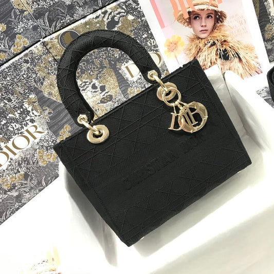MEDIUM LADY D-LITE 24 BLACK CANNANGE EMBROIDERY Amelia