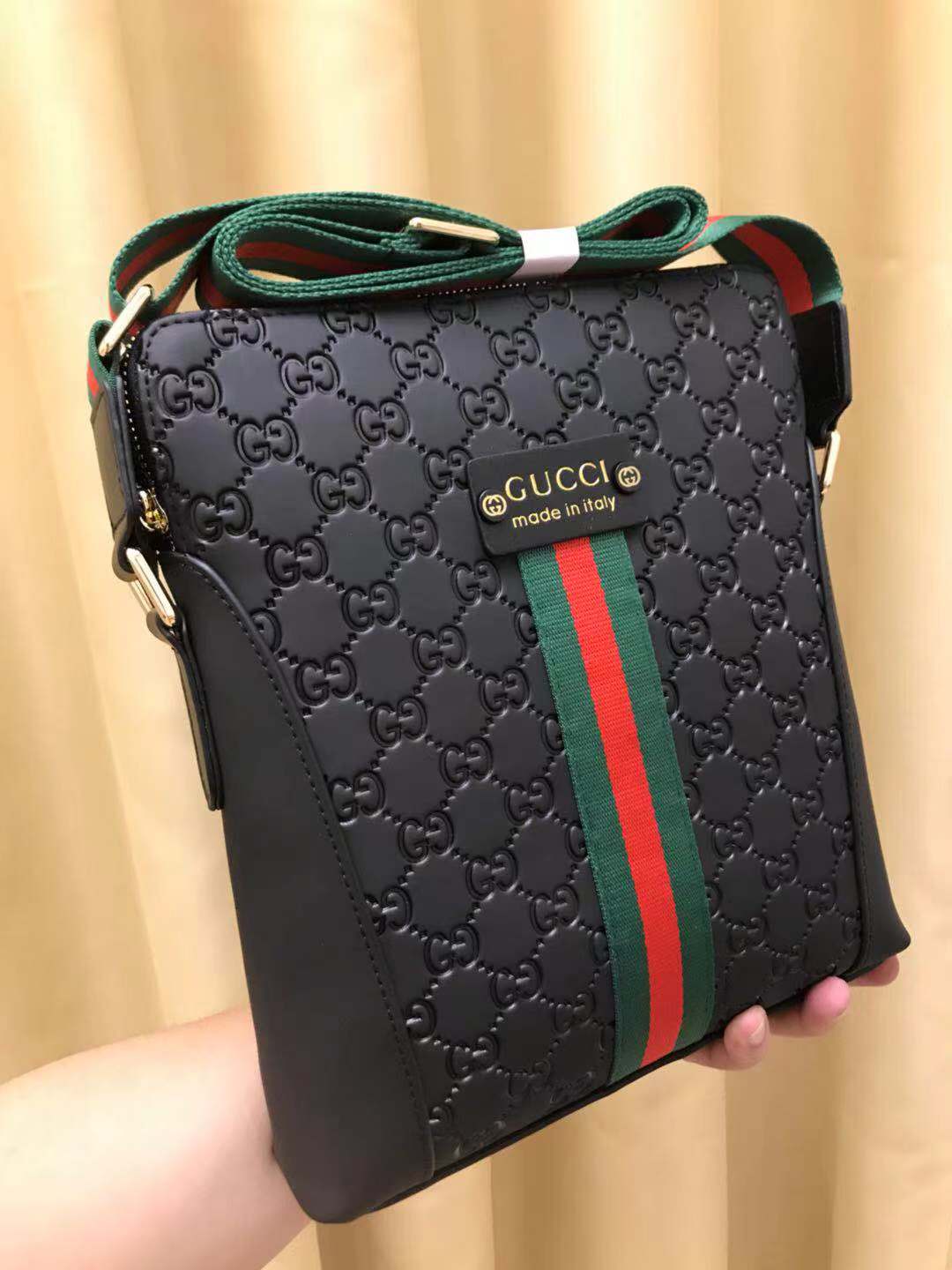 GG CROSSBODY BLACK RED LEATHER Amelia Amelia