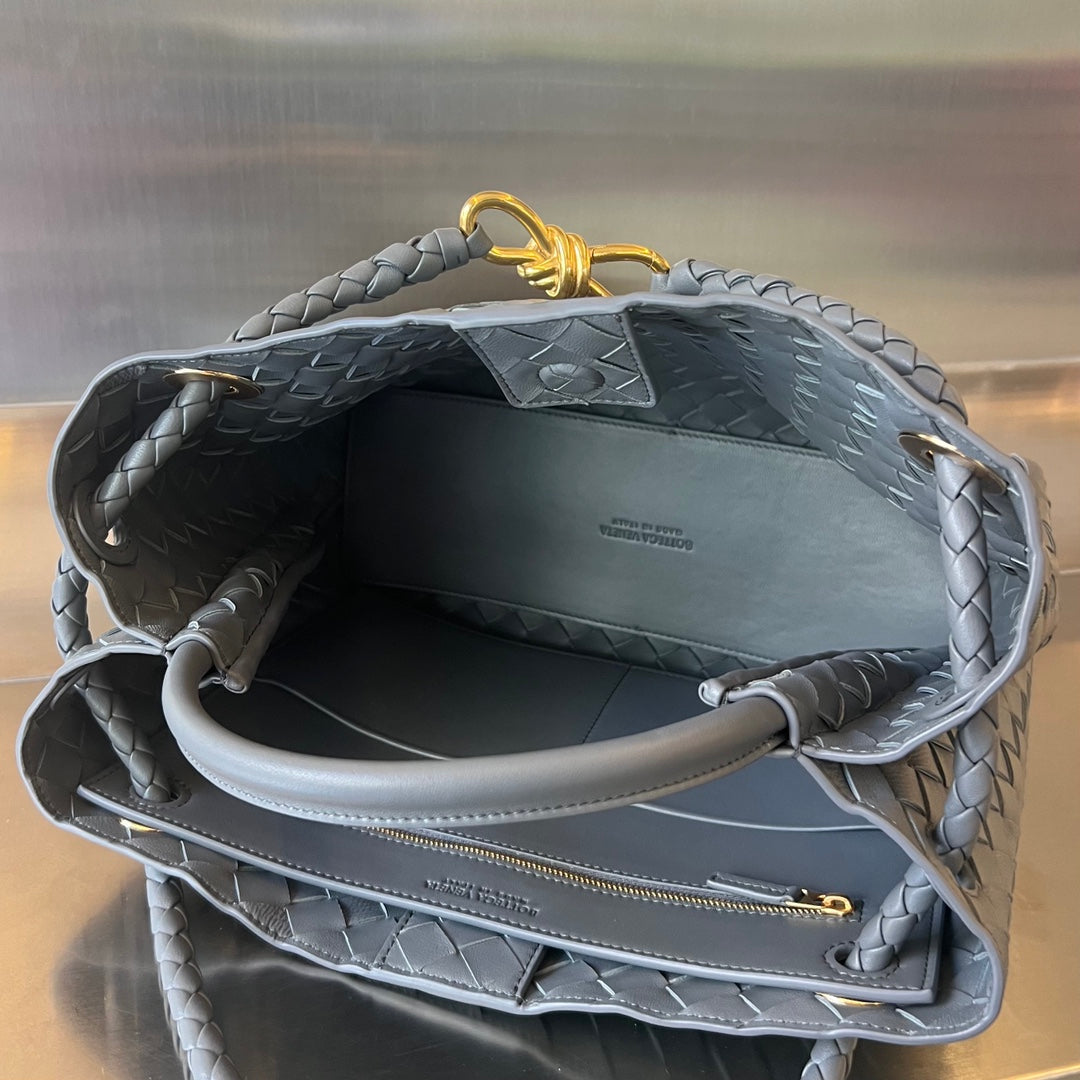 Amelia MEDIUM ANDIAMO 32CM DARK GREY LAMBSKIN Amelia Amelia