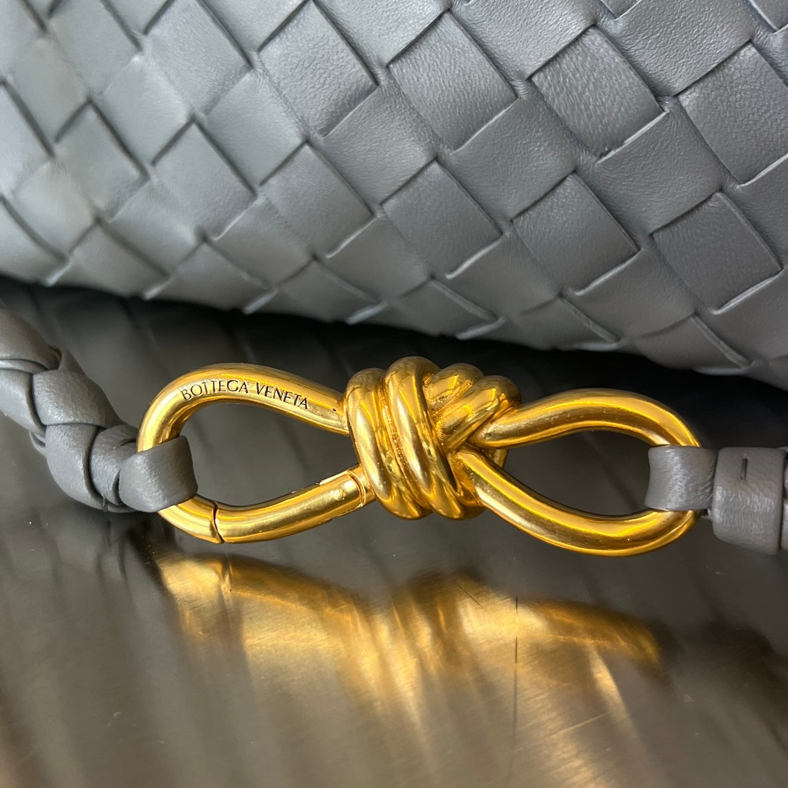 Amelia MEDIUM ANDIAMO 32CM DARK GREY LAMBSKIN Amelia Amelia