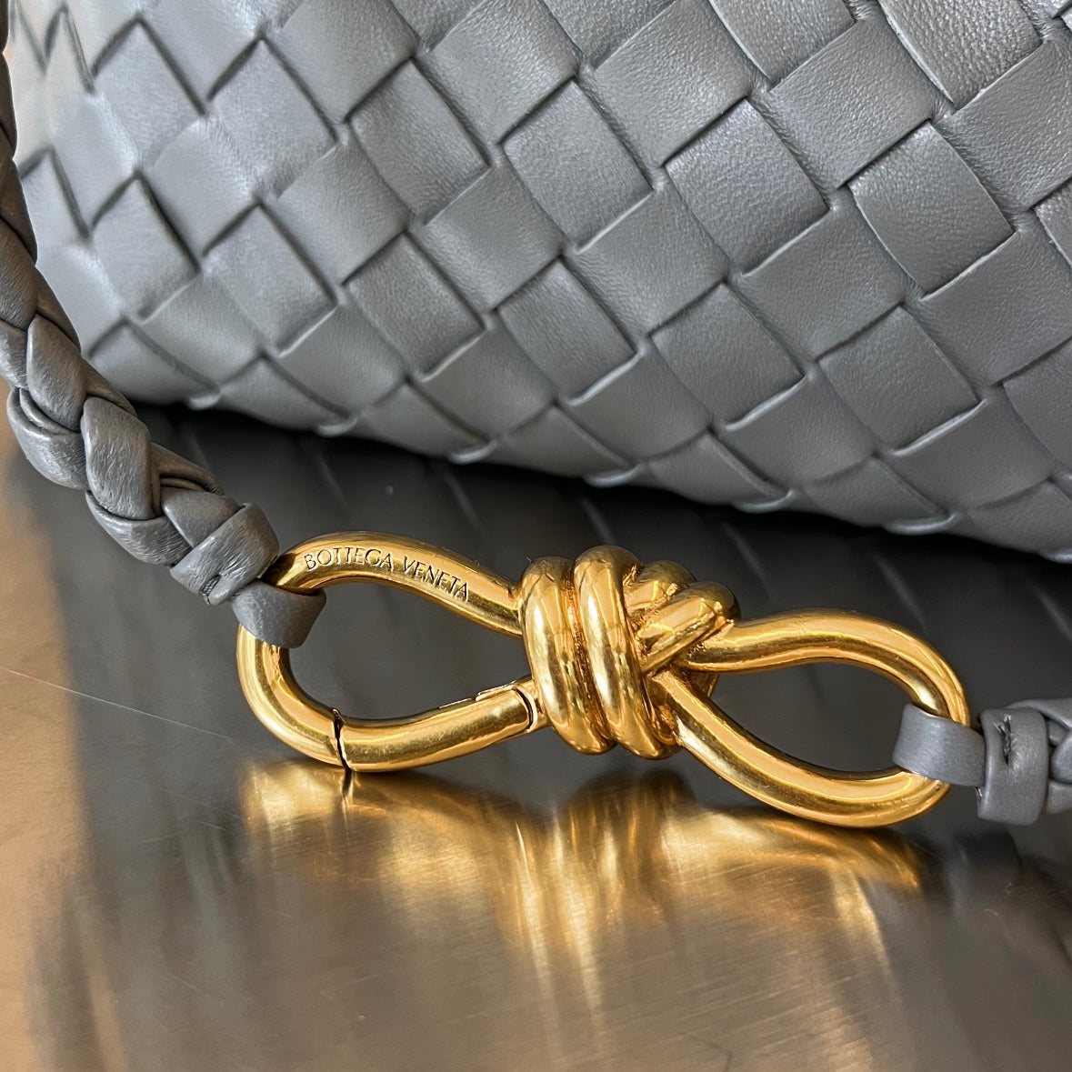 Amelia SMALL ANDIAMO 25CM DARK GREY LAMBSKIN Amelia