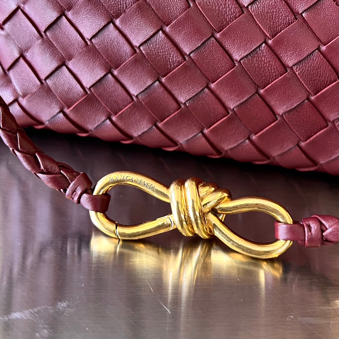 Amelia SMALL ANDIAMO 25CM DARK RED LAMBSKIN Amelia
