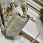 MEDIUM LADY D-JOY 26 BUTTERFLY STUD WHITE LAMBSKIN Amelia