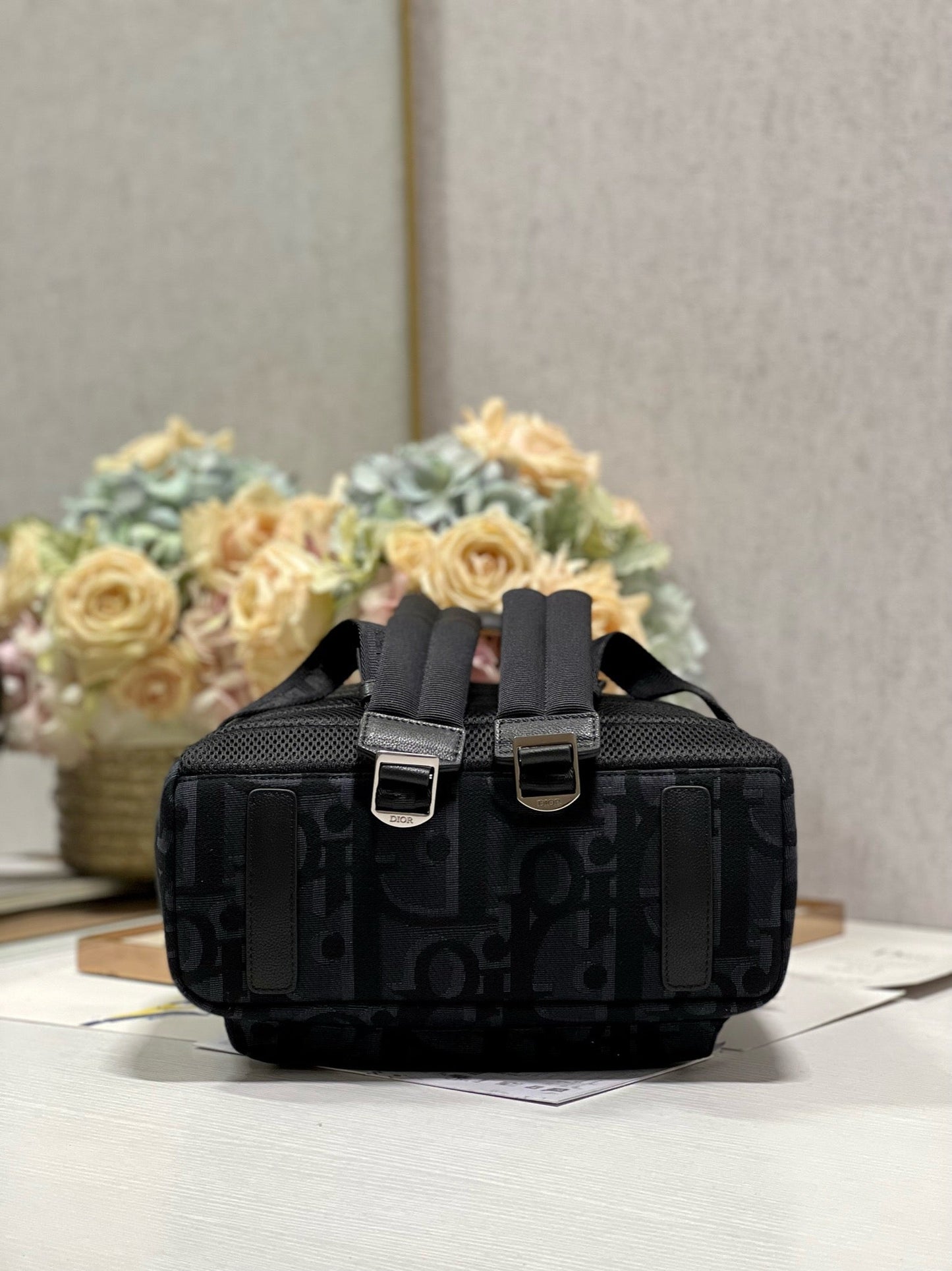 RIDER BACKPACK BLACK OBLIQUE JACQUARD Amelia