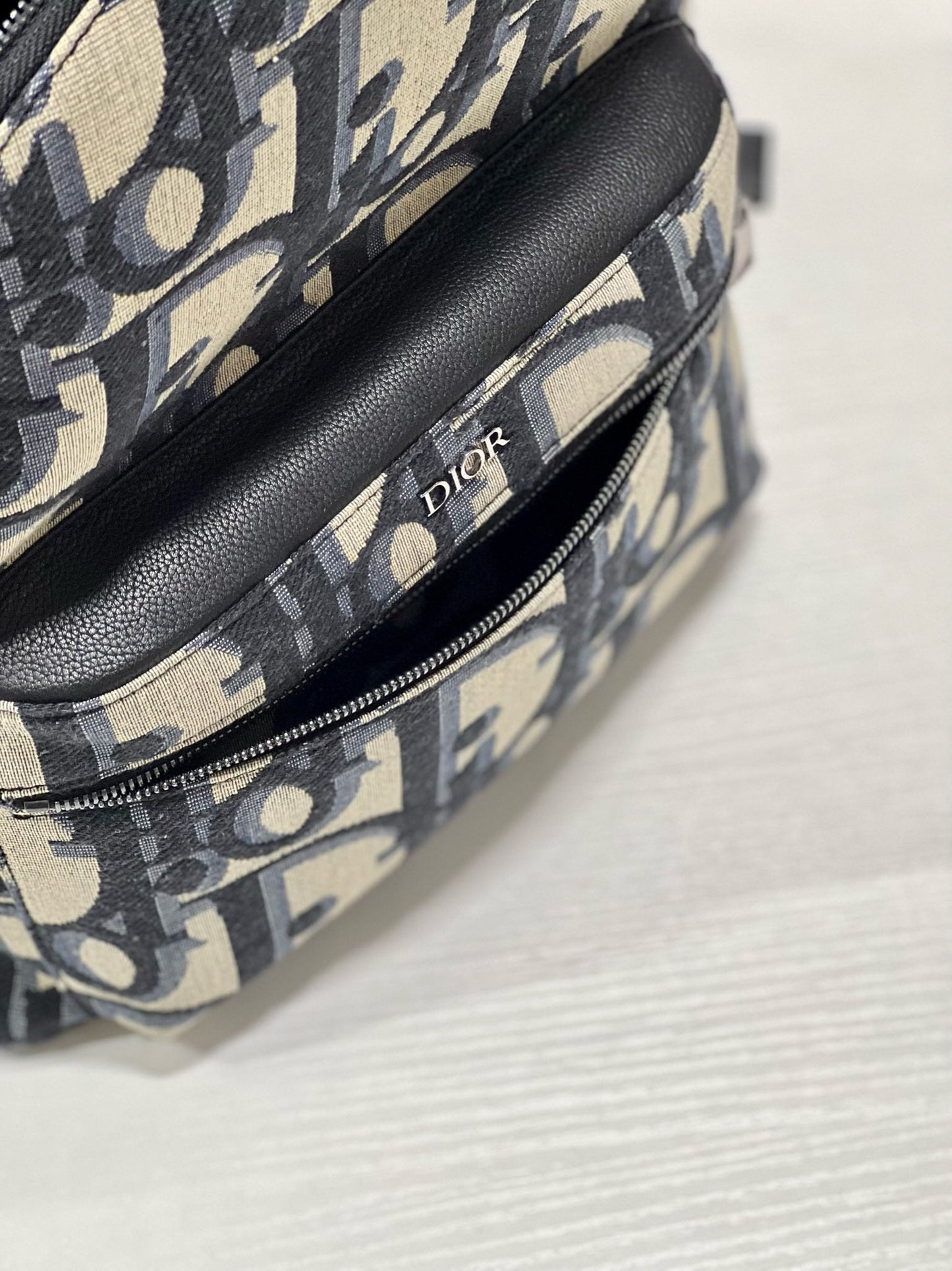 RIDER BACKPACK WHITE OBLIQUE JACQUARD Amelia