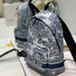 TRAVEL BACKPACK 20CM WHITE BLUE OBLIQUE JACQUARD Amelia