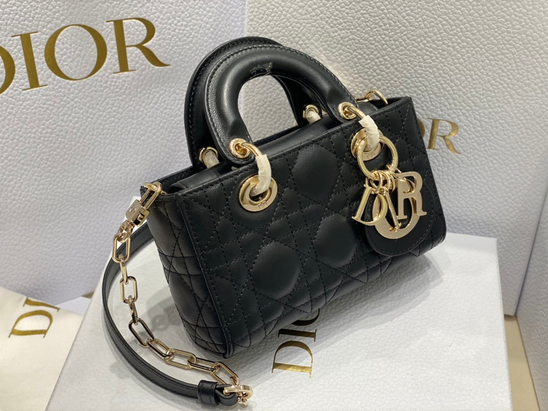 MICRO LADY D-JOY 16.5 BLACK LAMBSKIN Amelia