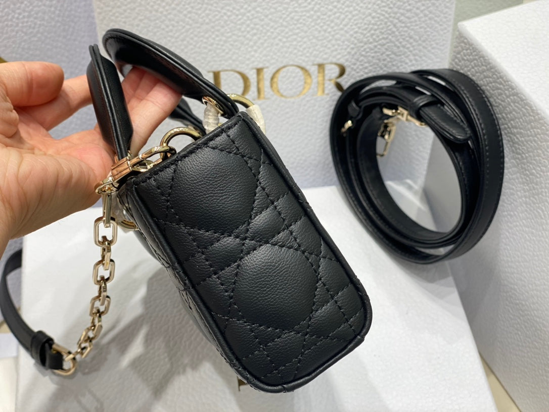 MICRO LADY D-JOY 16.5 BLACK LAMBSKIN Amelia